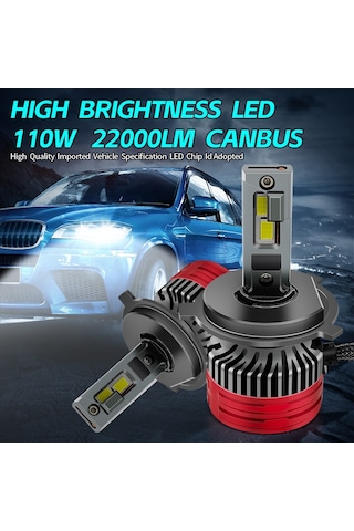 Led Far Ampulü Canbus 110w 22000lm Beyaz Işık H4 12-30v / Laam920