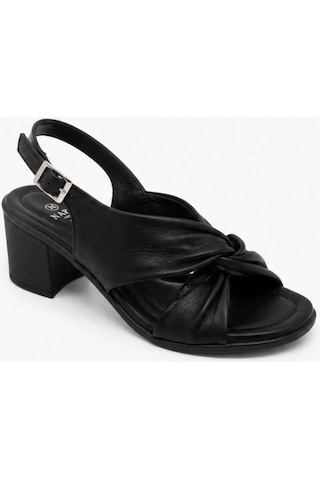 N Napa Shoe Np.1599.siyah.deri Sandalet