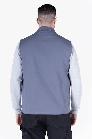 Dik Yakalı Kapitoneli Yelek Gri - Kırmızı