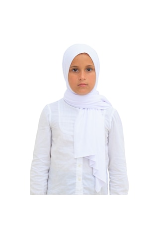 Modish Group Kız Çocuk Şal Başörtüsü Yumuşak Esnek Tesettür Şalı Beyaz Modish Group Kız Çocuk Şal Başörtüsü Yumuşak Esnek Tesettür Şalı Beyaz