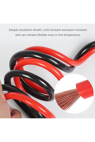 Aubyhe 1000a Akıllı Araba Akü Bağlantı Kablosu, Suv Ve Kamyonlar İçin Soğuk Dayanıklı Pvc+bakır Teli, 2 Metre Uzunlukta Güvenli Başlatma Kiti