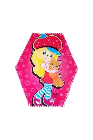 Uçurtma Altıgen Çıtalı Ipli Uçurtma Seti Şeker Kız Modeli