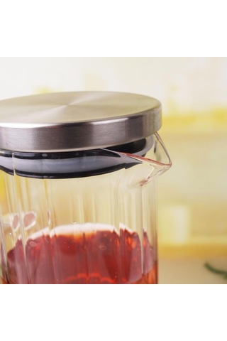 Deconox 1000ml Metal Kapaklı Line Borosilikat Cam Yağlık & Sürahi Şık, Dayanıklı Ve Zindeliklı Saklama Çö Diğer