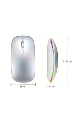 Shopy Tech Çift Mod Kablosuz Mouse Bluetooth 5.2 + 2.4g Şarjlı Sessiz Tıklama Rgb Işıklı 500 Mah Gü Diğer