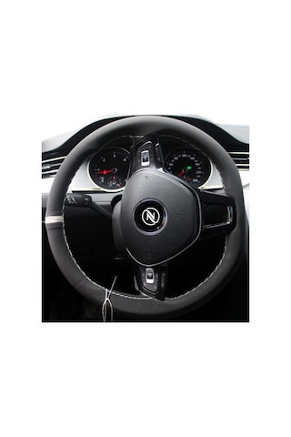 Oto Direksiyon Kılıfı Alcantara Model Alcantra Gri Dikişli