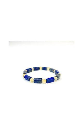 Sertifikalı Lapis Lazuli Ve Sitrin Doğal Taş Bileklik Çok Renkli
