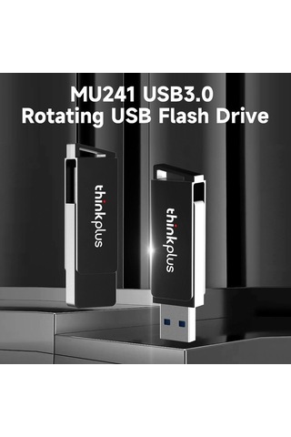 Novahub Lenovo Thinkplus Mu241 360 Döner Metal Usb 3.0 Flash Bellek - Yüksek Hız, Geniş Uyumluluk Dönüşümlü Tasarım