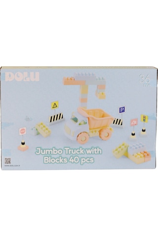 5219 Oyuncak Jumbo Kamyon Ve Bloklar 40 Parça