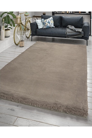 Jassrug Fuzzy Kürk Halı 120 x 180 Antrasit