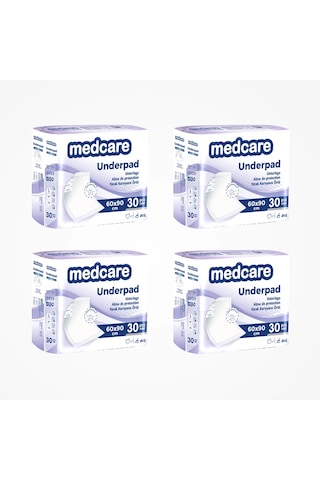 Medcare Yatak Koruyucu 60cm X 90cm 30 Lu Paket X 4 Paket 120 Adet