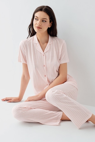 Arnetta Kadın Pembe Gömlek Pijama Takım Ar3594-s-v1 Pembe