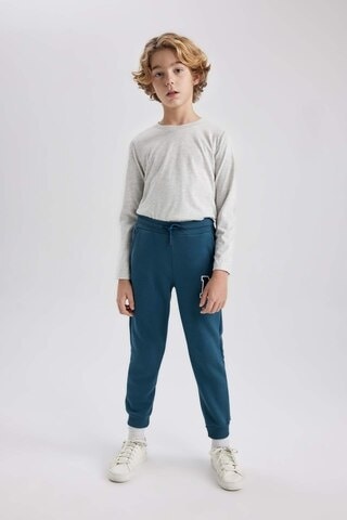 DeFacto Erkek Çocuk Bisiklet Yaka Basic Düz Uzun Kollu Tişört B7771A8NSGR400 Gri