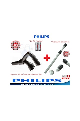 Philips Uyumlu Fc9919 Marathon Ultimate Kumanda Sapı+Çelik Boru Seti (410608423)