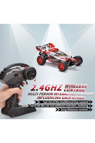 9010-1f 1:10 Kumandalı 40 Cm Dev Off-road Araba Şarjlı, 2.4ghz, Yüksek Hızlı Rc Arazi Aracı - Kırmızı