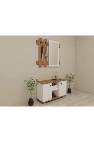 Sarissa Ayakkanbı Dolabı/askılık/antre Dolap-m.k.-byz Kahverengi