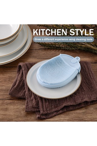 Monyee Tpe Eldiven Fırça: Mutfak Temizliği, Yemek Takımı, Meyve Sebze, Evcil Hayvan Bakımı - Turuncu