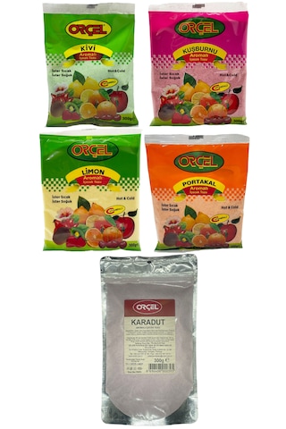 Orçel Toz İçecek Seti Oralet Çay Sıcak Soğuk Karışık 5 x 300 G