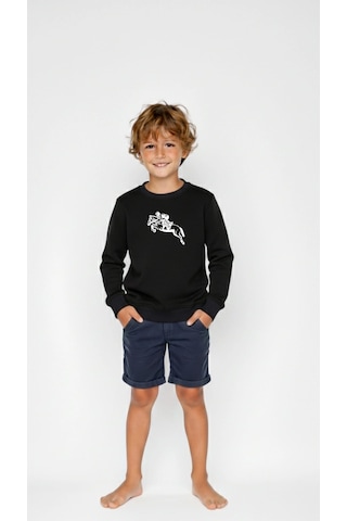 Coupon Çocuk Sweatshirt / Logo Baskılı SIYAH