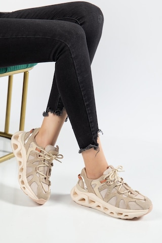 Suins Meloni Model Hakiki Deri Kadın Spor Ayakkabı Sneaker Gri