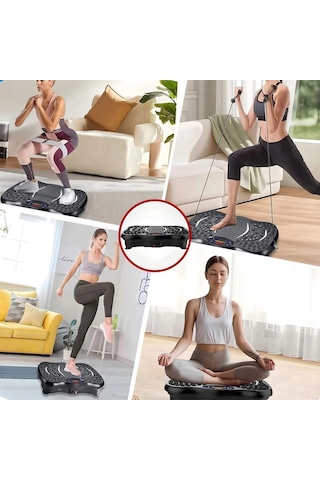 Yüksek Titreşimli Egzersiz Platformu Bluetooth Masaj Aleti Ev Fitness Cihazı Direnç Lastiği Hediye