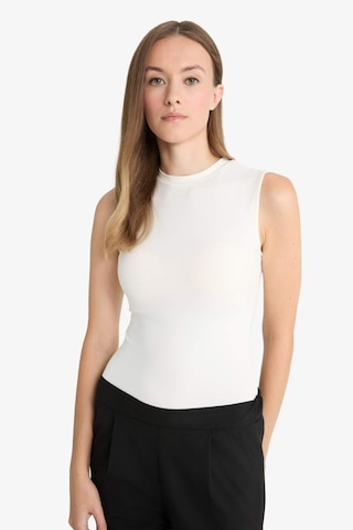 Defacto Slim Fit Dar Kesim Yarım Balıkçı Yaka Kolsuz Çıtçıtlı Body F9794ax25hser105 Ekru