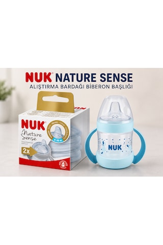 Nature Sense 2'li Alıştırma Bardağı Emziği 6-18 Ay Şeffaf