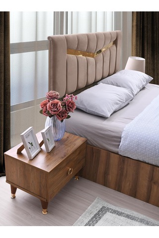 Cenevre Komodin Ceviz Kahverengi