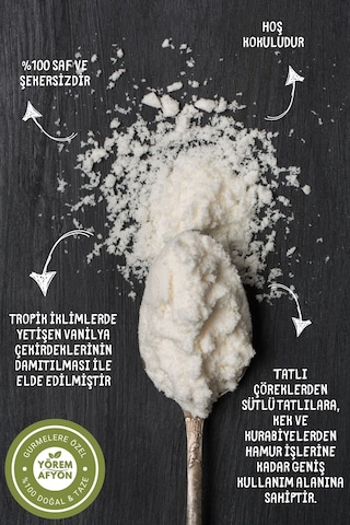 Yörem Afyon Mutfaktaki En Değerli Beyaz Altın Şekersiz Hoş Kokulu Saf Vanilin Vanilya Vanilla Planifolia 50g