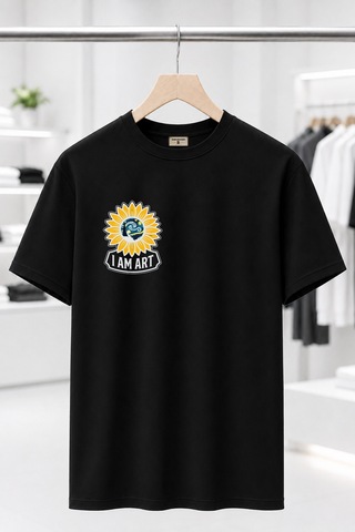 Bayloranzzo Van Gogh I Am Art %100 Pamuk Heavy Cotton Premium Kalite Unisex Tişört Siyah