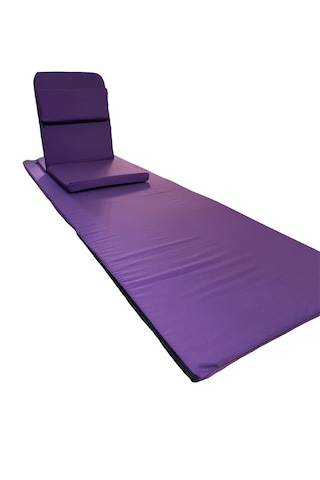 Backjack Meditasyon Sandalyesi Destekli Yer Minderi + 60x180 Kumaş Mat - Backjack 3xl Mat+backjack İkili Set Mor