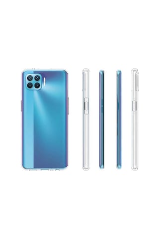 Oppo Reno 4 Lite Kılıf Şeffaf Silikon Hibrit Case Renksiz