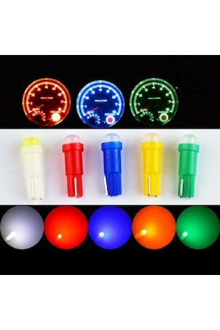 Fardoktoru T5 Led Oto Kilometre Kadran Ampulü Yeşil 10 Adet