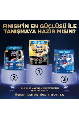 Finish Ultimate Plus Bulaşık Makinesi Deterjanı Kapsül Tablet Limon 120 Adet (60 x 2)