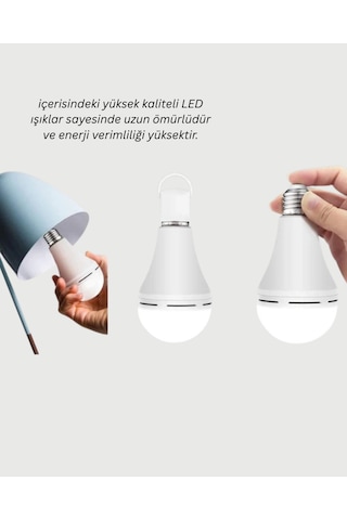 Dl-2030 Şarjlı Led Ampul Beyaz