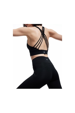 Koton Dikiş Detaylı Slim Fit Spor Tayt Siyah 5sak40322nk SiYAH
