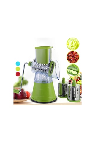 Tutma Kollu Çevirmeli Pratik Rulo Rende Drum Grater Kırmızı