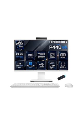 Asus ExpertCenter P440VA P440VA-KC38512W0DRNP30 Core 3-100U 80 GB 1 TB SSD 23.8'' W11P All In One Bilgisayar