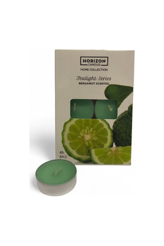 Tealight Bergamot 6 Lı Mum Yeşil