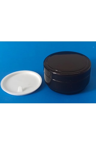 Boş Kozmetik Krem Pomat Kutusu Plastik Krem Kavanozu Plastik Contalı 30 ML Siyah