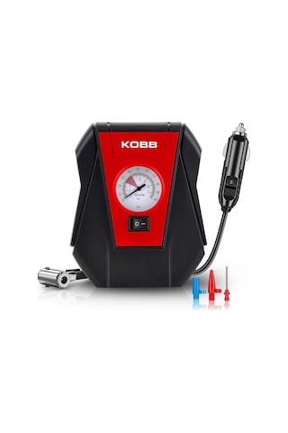 Kobb Kb100 12volt 100 Psı Analog Göstergeli Hava Pompası, Kırmızı/siyah