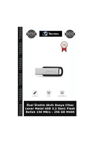 Özel Üretim Akıllı Dosya Cihaz Lexar Metal Usb 3.2 Gen1 Flash Bellek 150 Mb/s 256 Gb M400