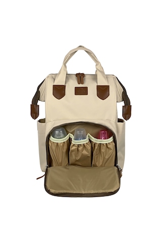 Monaco Baby Bag Baskılı Anne Bebek Bakım Sırt Çantası Çok Renkli