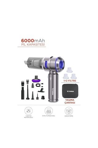 Torima Hl-121 4ın1 Şarjlı Araç Mini El Süpürgesi