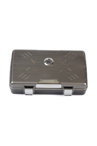 Conquistador Gunmetal Siyah 10 Kapasite Seyahat Humidor Puro Kutusu Cnq-009