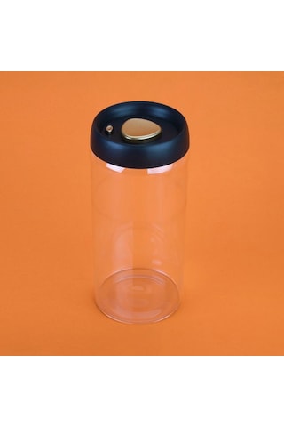 Arow Frasco Vakumlu Saklama Kavanozu - Şeffaf / Siyah - 1,8 Lt Şeffaf / Siyah