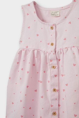 Defacto Kız Bebek 2li Takım Çıtçıtlı Uzun Kollu Body Kalp Desenli Elbise F4636a525aupn633 Pembe