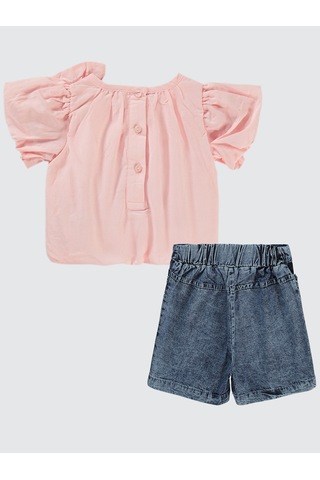 Civil Baby Kız Bebek Şortlu Takım 6-18 Ay Pembe Pembe