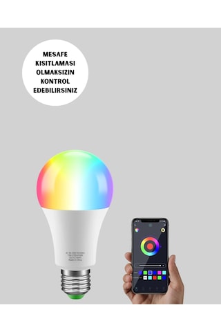 Kumanda Destekli Çok Renkli Akıllı Led Ampul Yeni Nesil Diğer