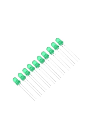 5mm Yeşil Mantar Led Diyot Yüksek Parlaklık - 10 Adet