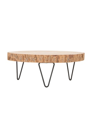 Lexroo Paulownia Metal Ayaklı Kaide, 28 Cm, Doğal Ahşap Rengi Standart